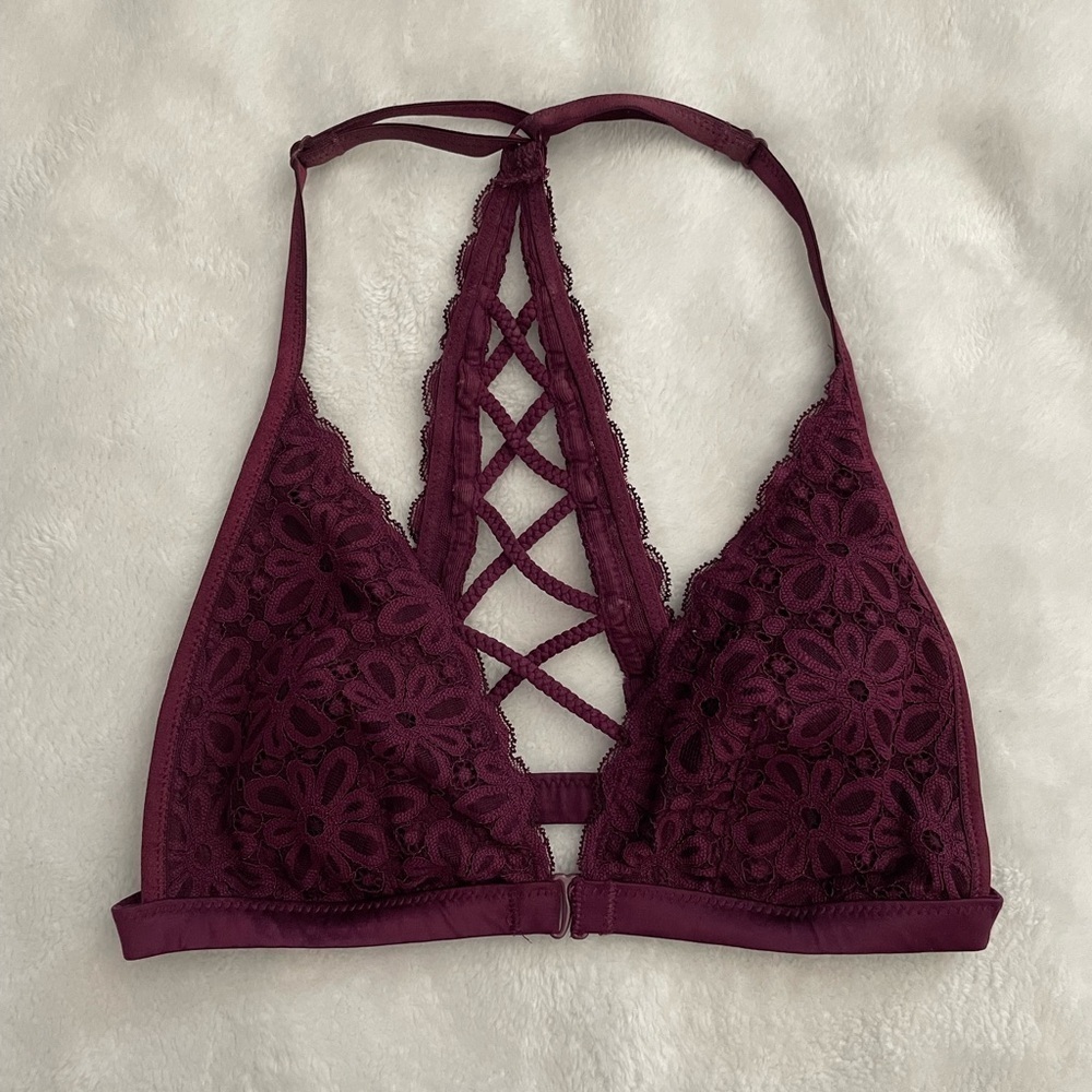 Victoria Secret Burgundy Bralette XS